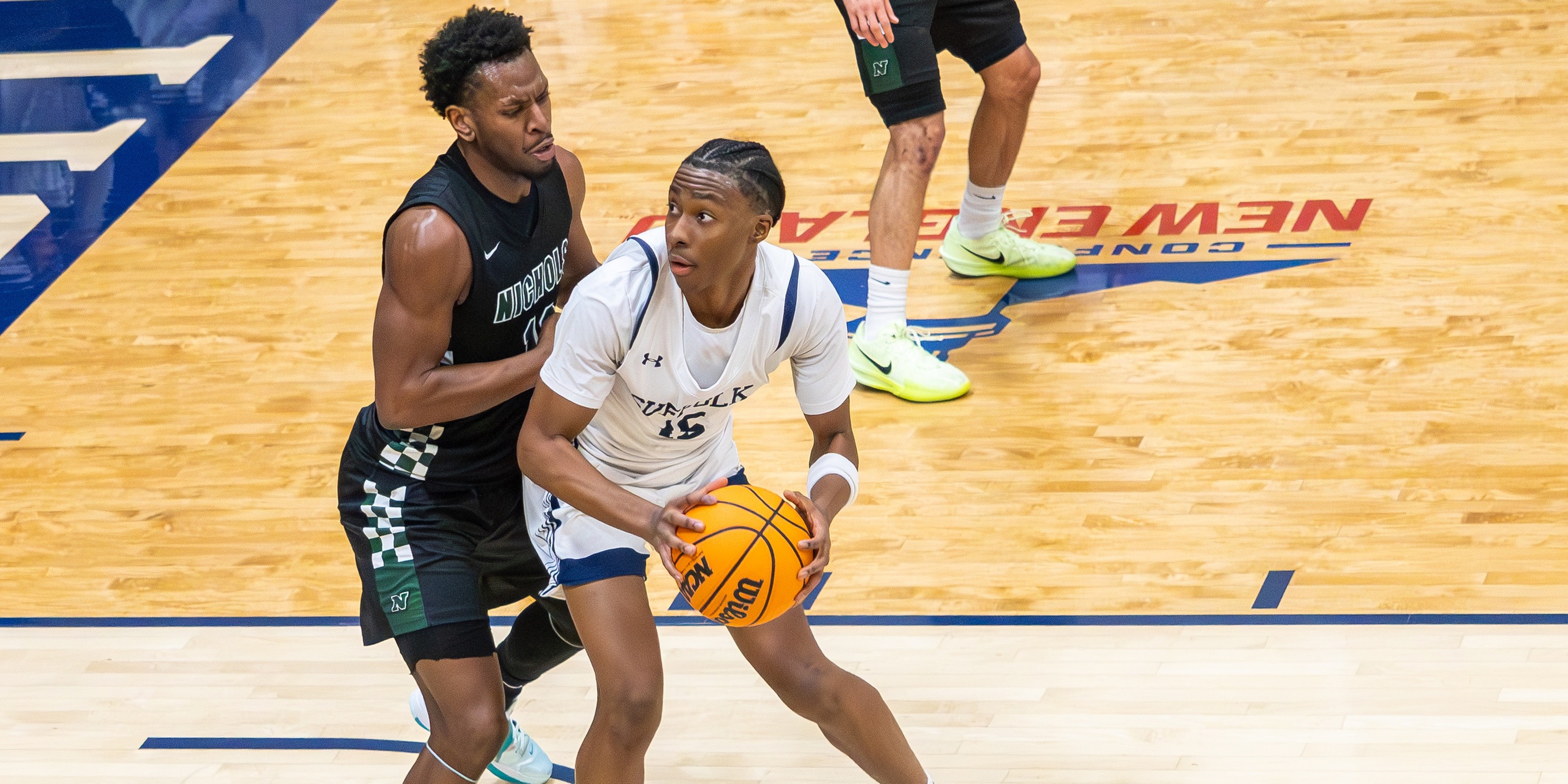 Jones&rsquo; Double-Double Leads Men&rsquo;s Basketball Past Nichols, 73-65