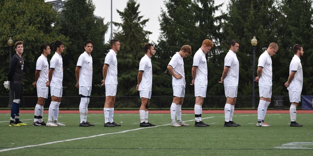 Men&rsquo;s Soccer Closes GNAC Action with 2-0 Loss at Norwich