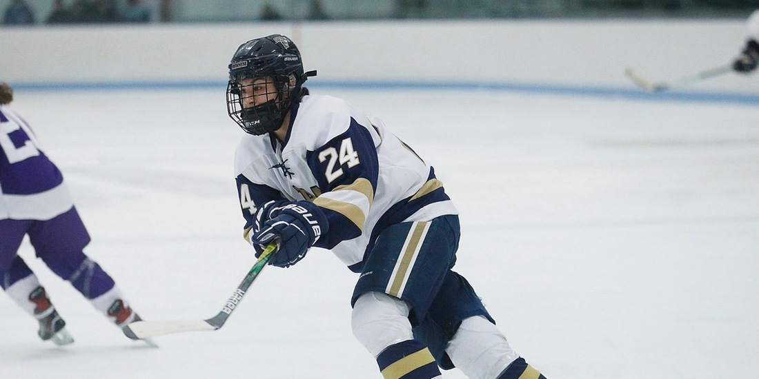Women&rsquo;s Hockey Rallies Late, Defeats UNE in Overtime, 3-2